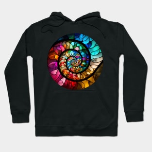 Rainbow Spiral Stained Glass Hoodie